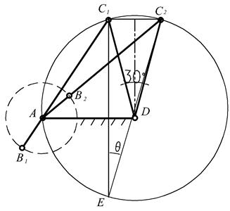 说明: E:\机械设计基础三导\杨可桢机械设计基础三导书稿\第2章  平面连杆机构\图集-第2章\图2.18.bmp