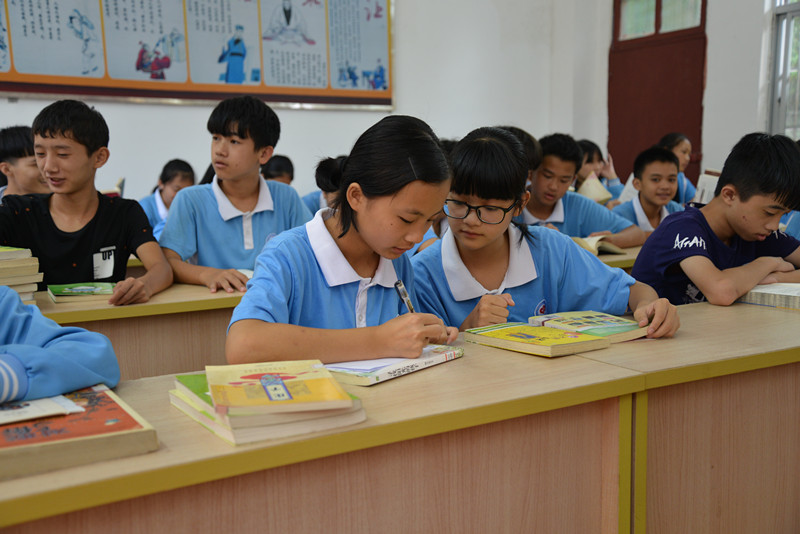 龙门县图书馆到地派中学开展流动图书服务活动
