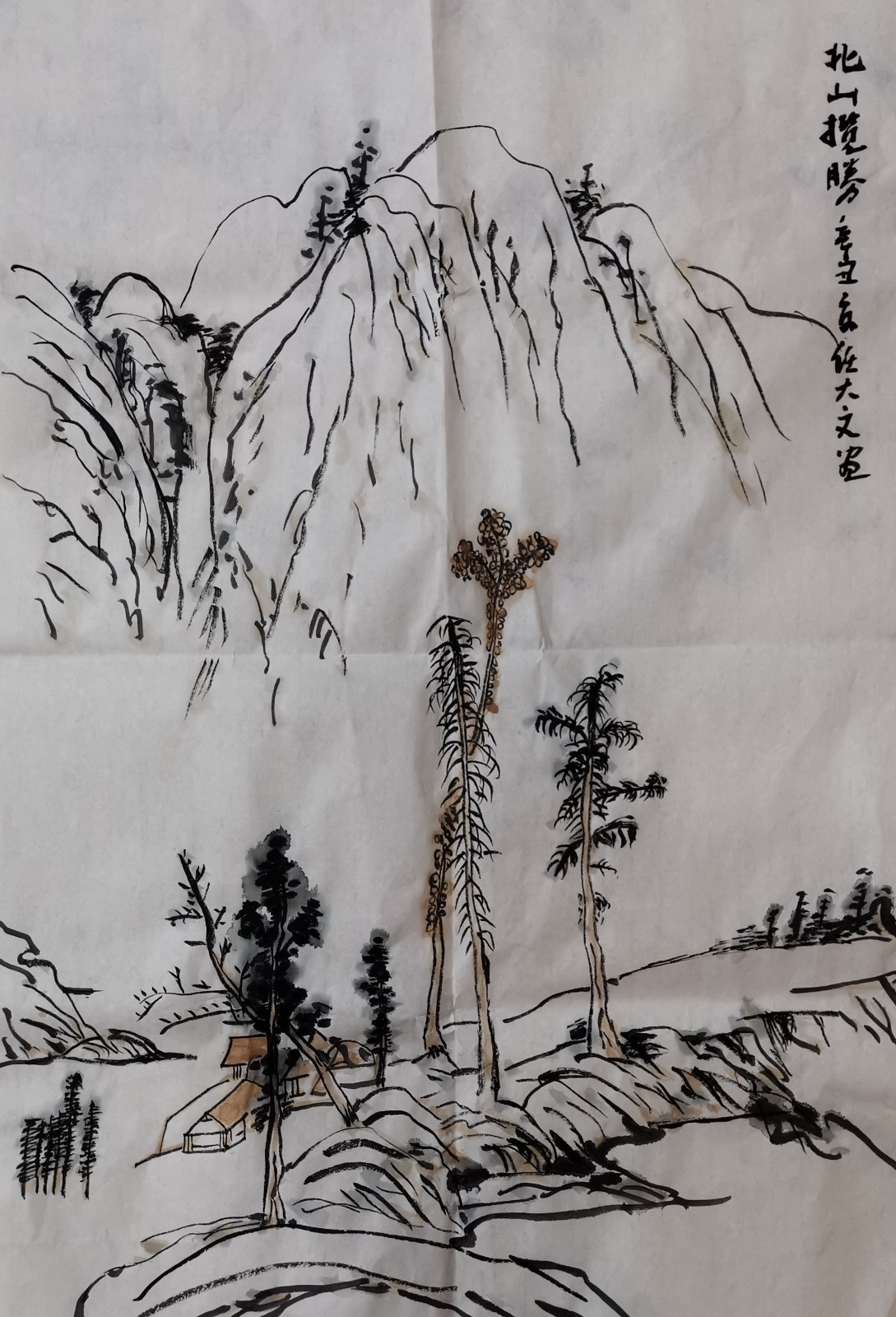 南辛 任大文画《 北山揽胜》