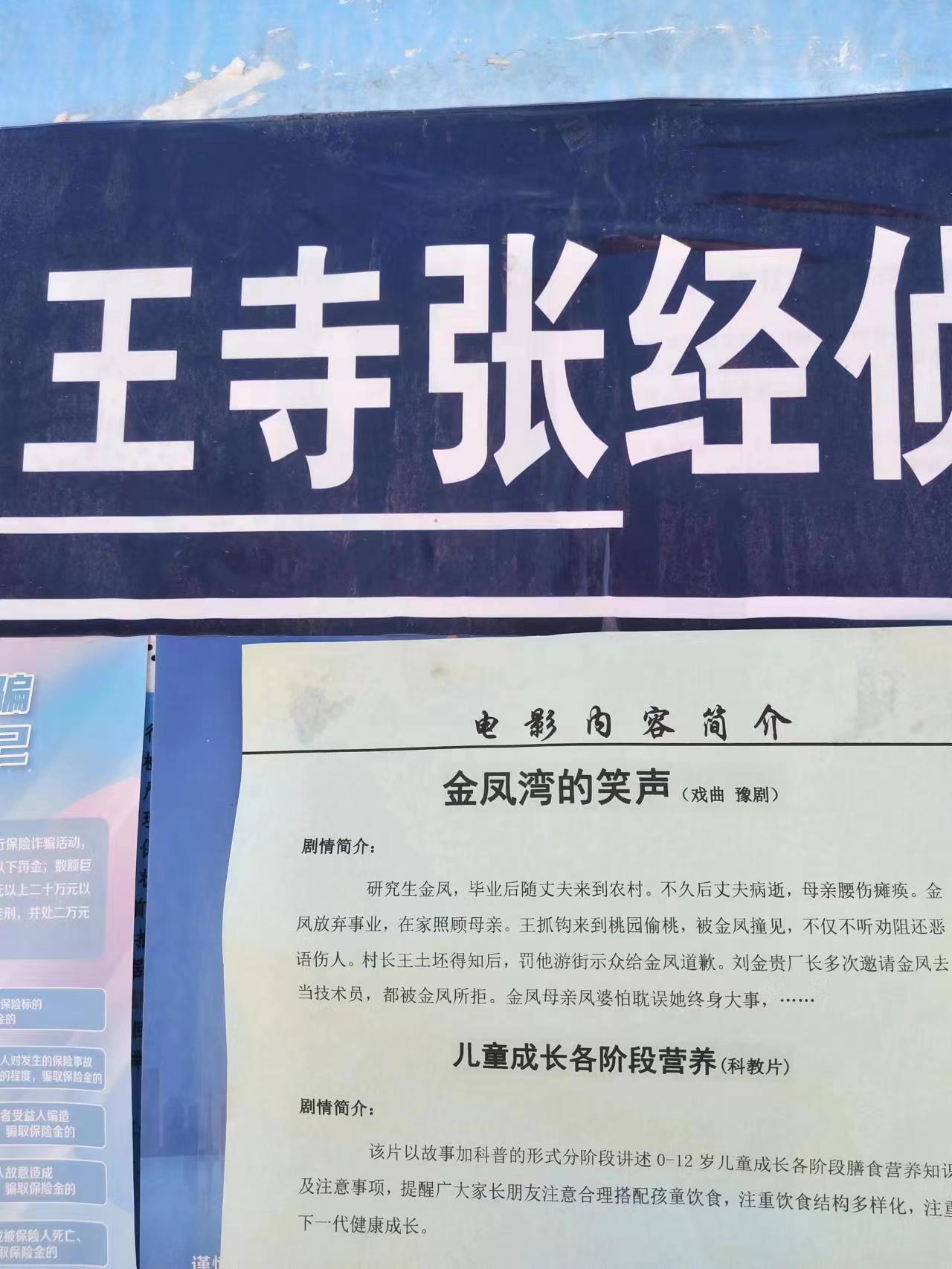 【度假区】度假区农村公益电影放映走进朱老庄镇王寺张