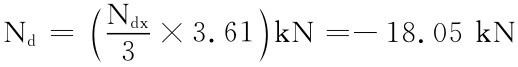 Nd＝Ndx3×（ 3.61）kN＝－18.05kN