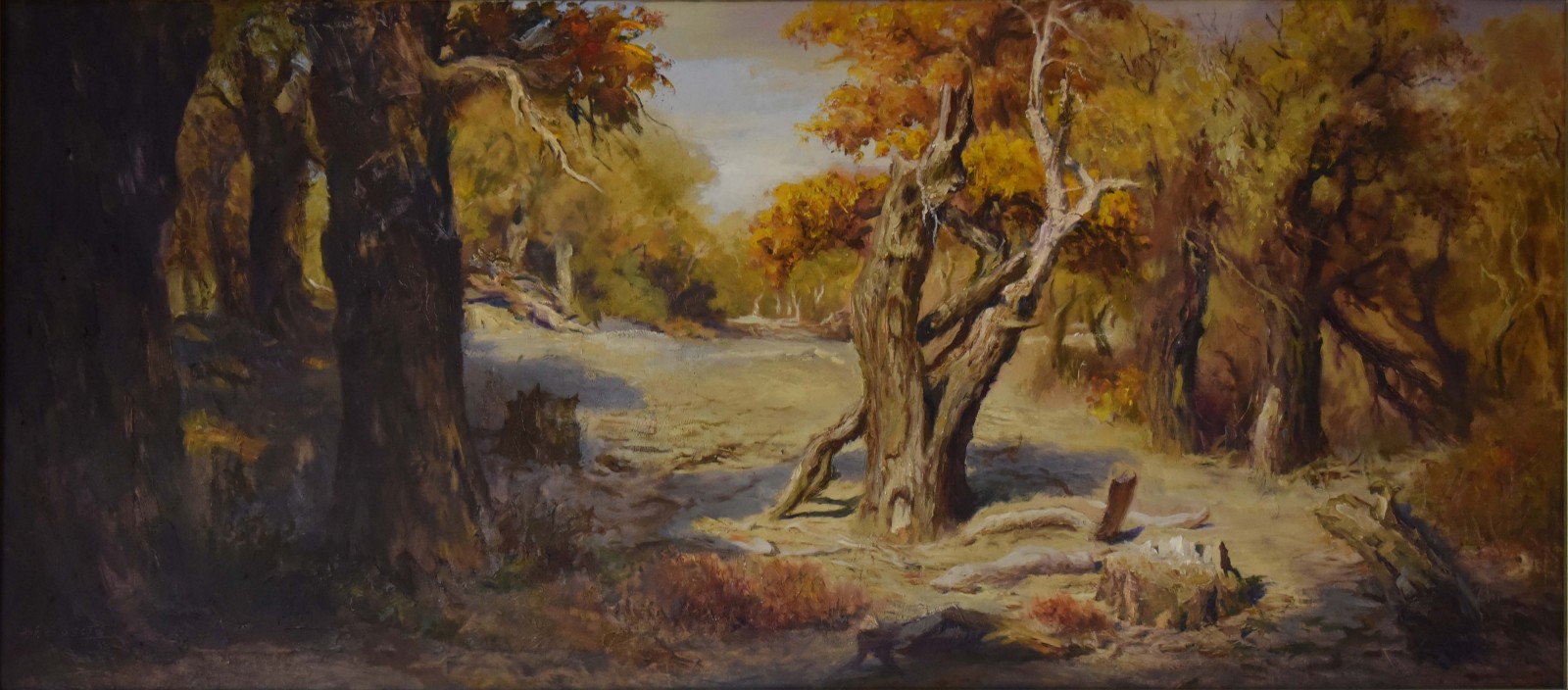 金色的胡杨_油彩