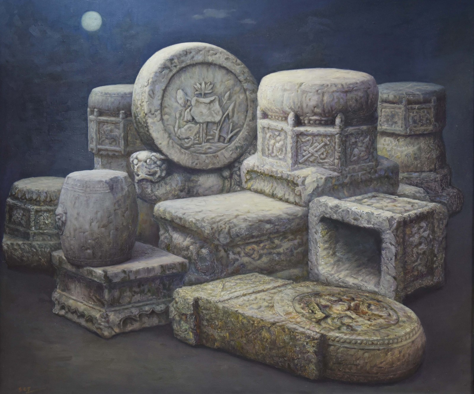 月下清风_油画_1999