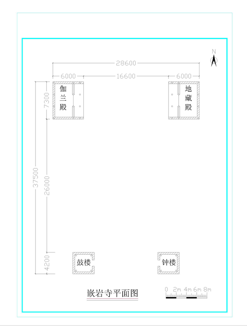 图片3嵌岩寺平面图