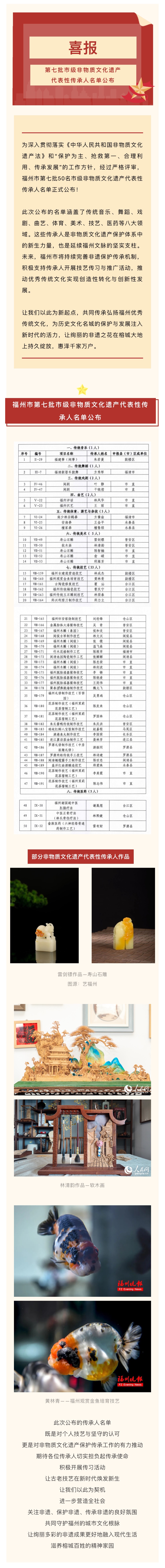 20251231【资讯】非遗星火，赓续传承——福州市第七批代表性传承人名单公布2jpg