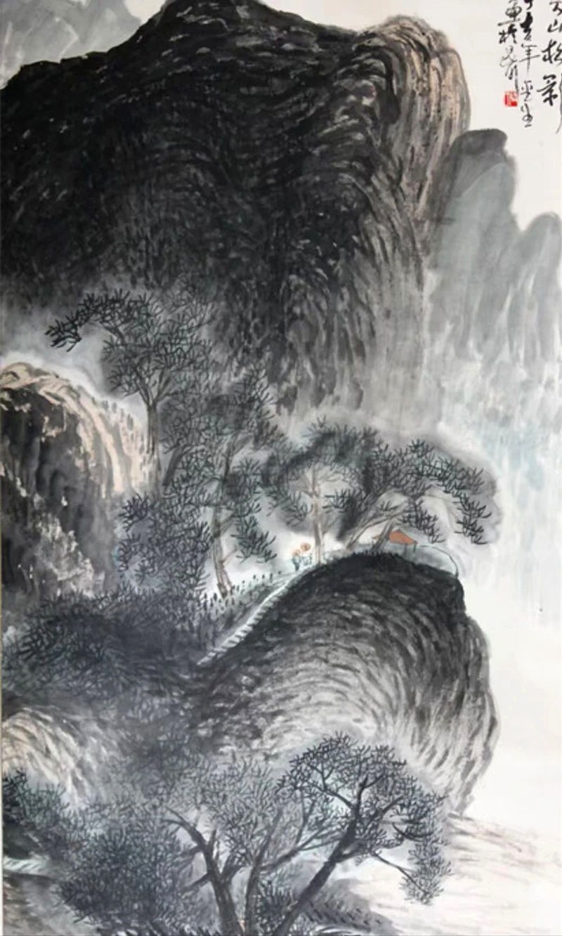 16《黄山松峰》