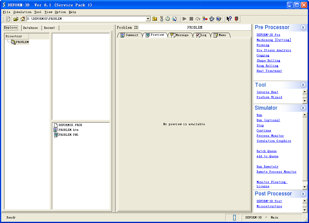 图9-32 DEFORM-3D的主窗口.png