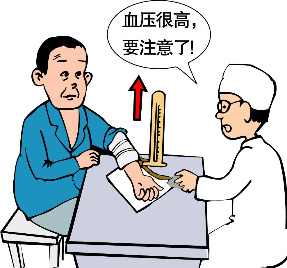 高血压患者卡通图片