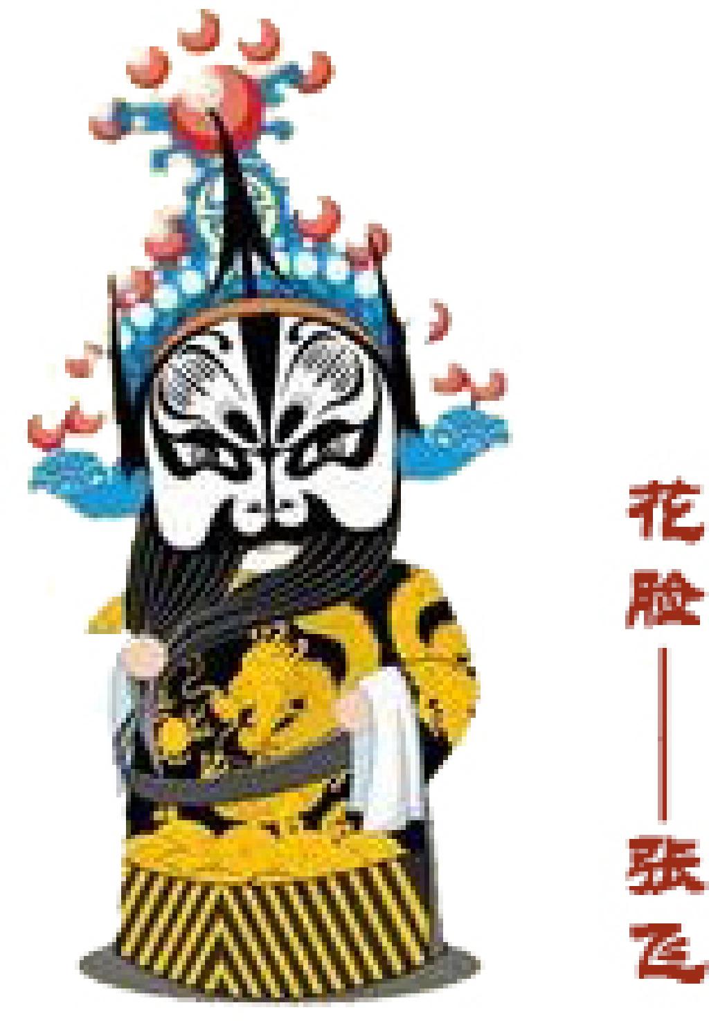 净角简笔画,净角卡通画,简笔画_大山谷图库