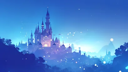 梦幻城堡夜景 城堡 夜景 梦幻 4K