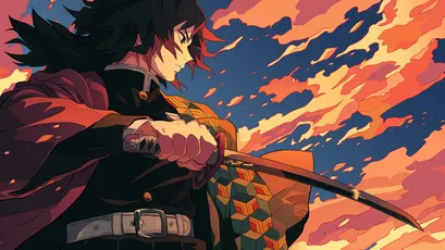 动漫武士 动漫 武士 橙色 4K