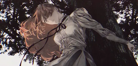 森林中的女孩 森林 动漫风格 黄昏 8K