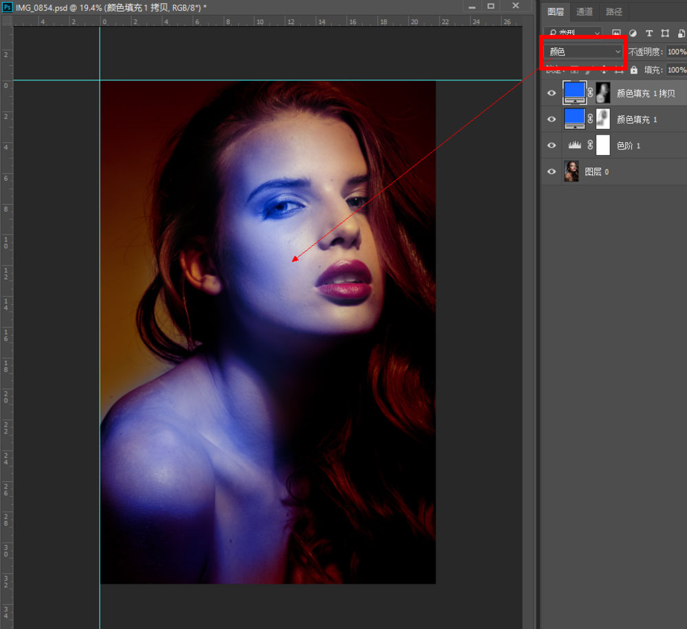 利用Photoshop快速打造时尚大片的红蓝渐变人像的具体操作步骤 利用Photoshop快速打造时尚大片的红蓝渐变人像的具体操作步骤