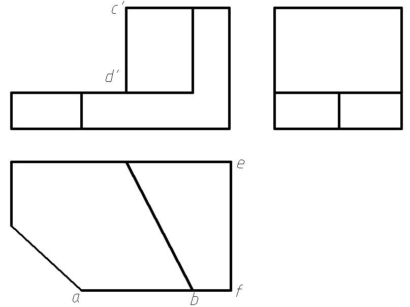 cd的高是30mm,ef的宽是45mm,则在该立体的正等轴测图中,ab在x轴测轴上