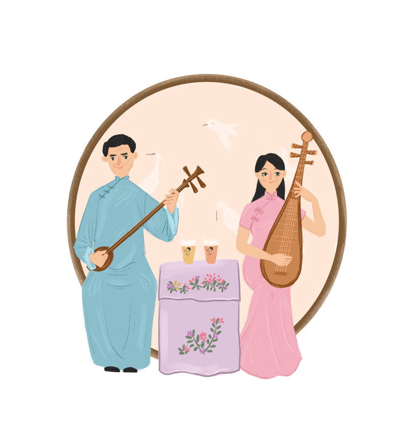 【浏河镇新塘社区】文化书场—吴中评弹团吴琪良,吕玉兰,弹唱《牡丹缘