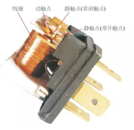 继电器实物图.png 继电器的结构、类型、工作原理、检测方法